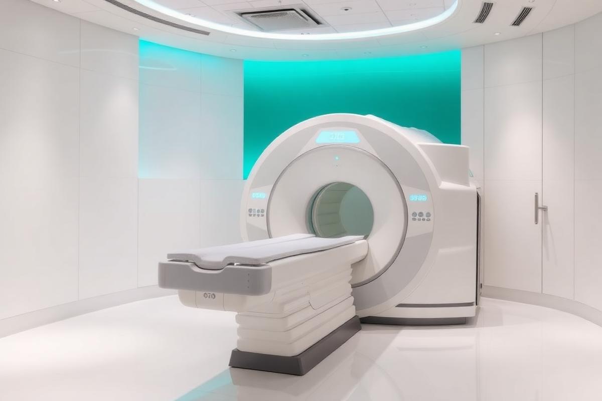 A modern hospital imaging suite used for diagnostic scanning